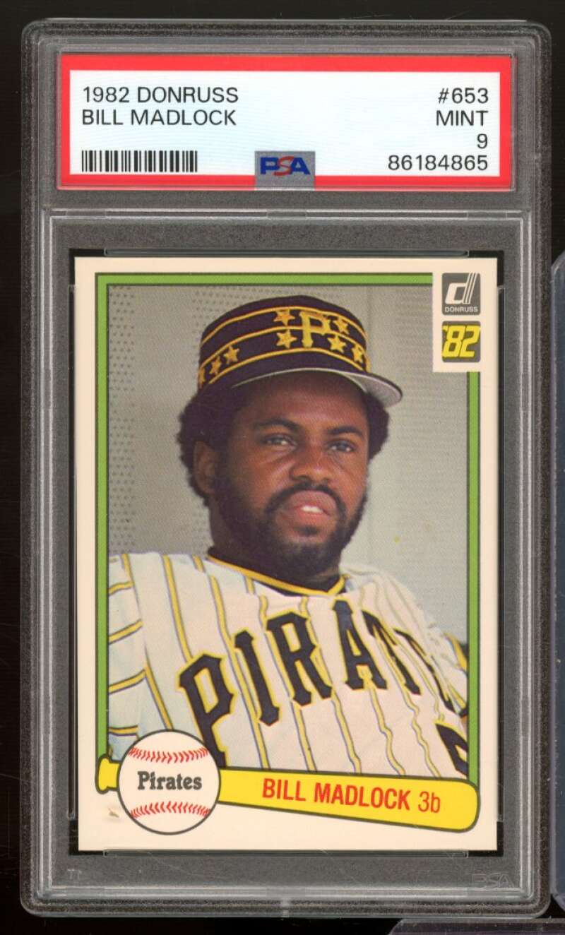 Bill Madlock Card 1982 Donruss #653 PSA 9 Image 1