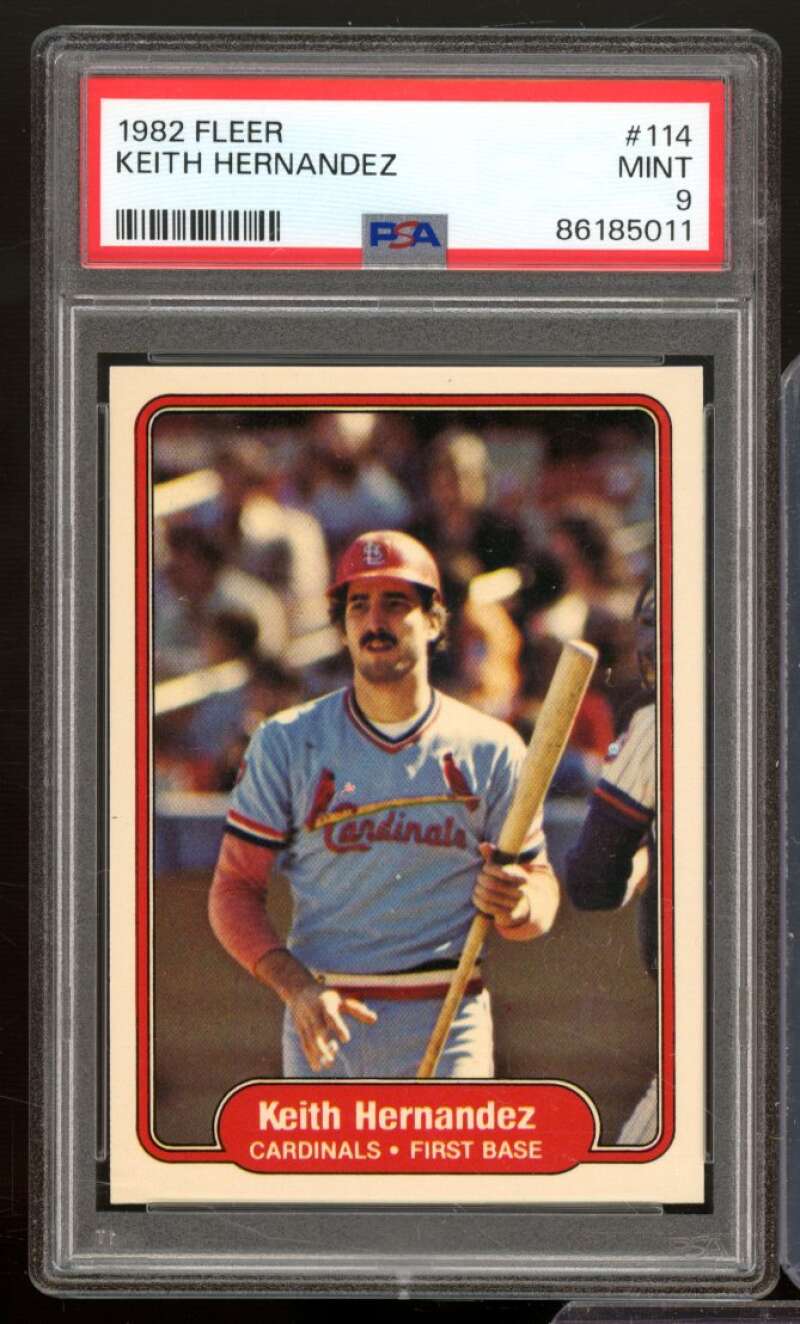 Keith Hernandez Card 1982 Fleer #114 PSA 9 Image 1