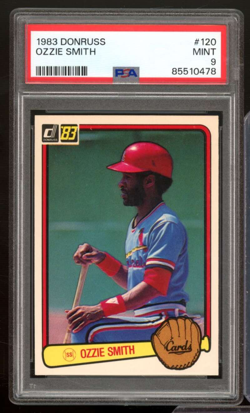 Ozzie Smith Card 1983 Donruss #120 PSA 9 Image 1