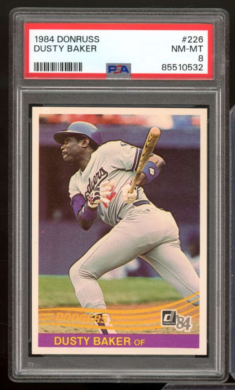 Dusty Baker Card 1984 Donruss #226 PSA 8 Image 1