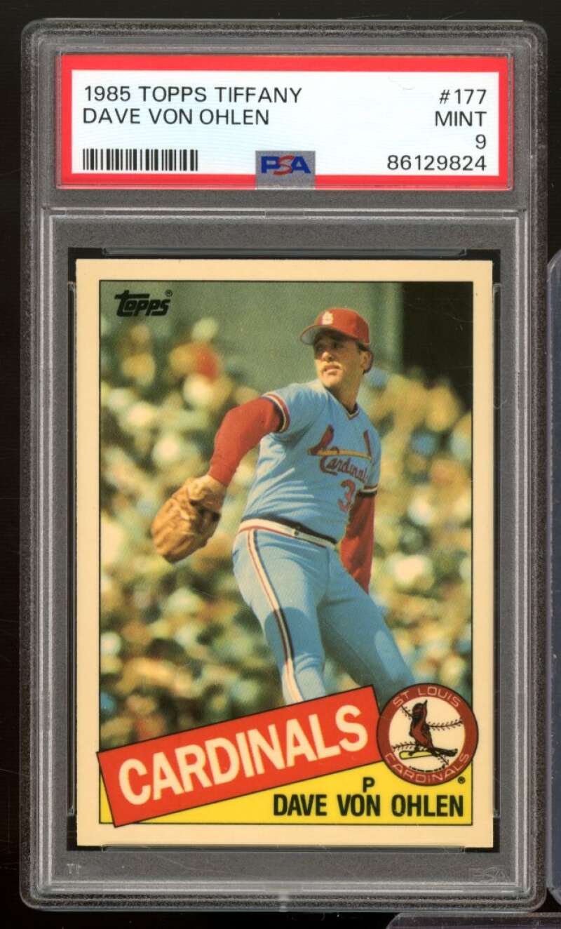 Dave Von Ohlen Card 1985 Topps Tiffany #177 PSA 9 Image 1