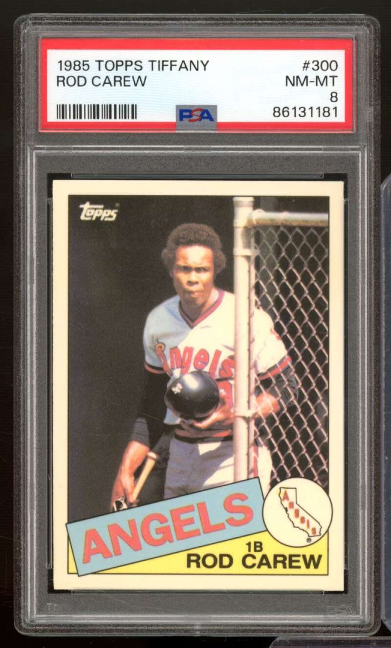 Rod Carew Card 1985 Topps Tiffany #300 PSA 8 Image 1