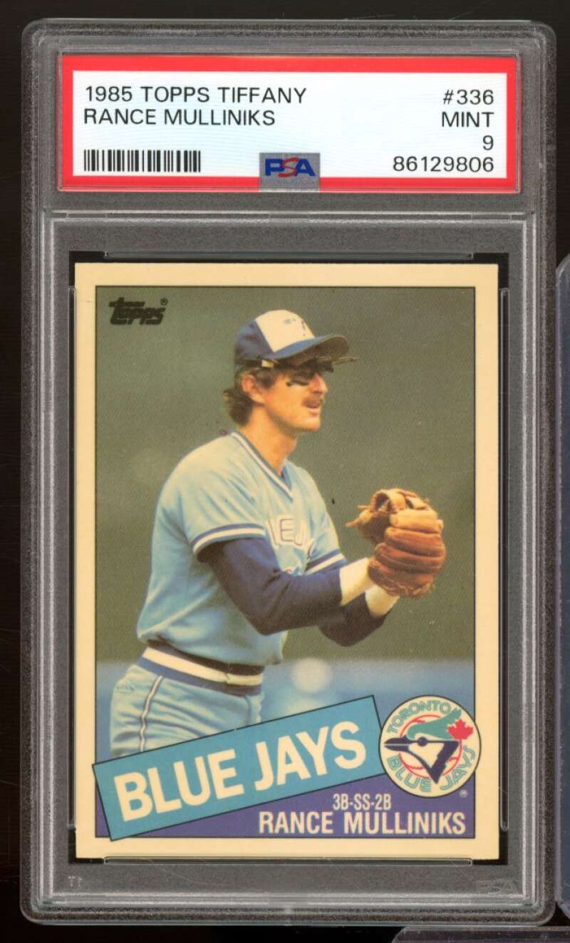 Rance Mulliniks Card 1985 Topps Tiffany #336 PSA 9 Image 1