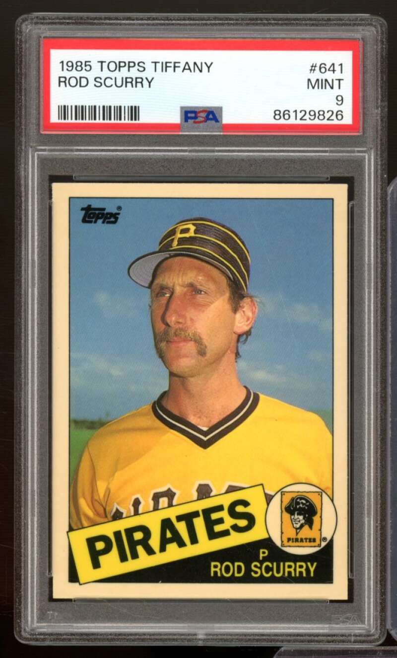 Rod Scurry Card 1985 Topps Tiffany #641 PSA 9 Image 1