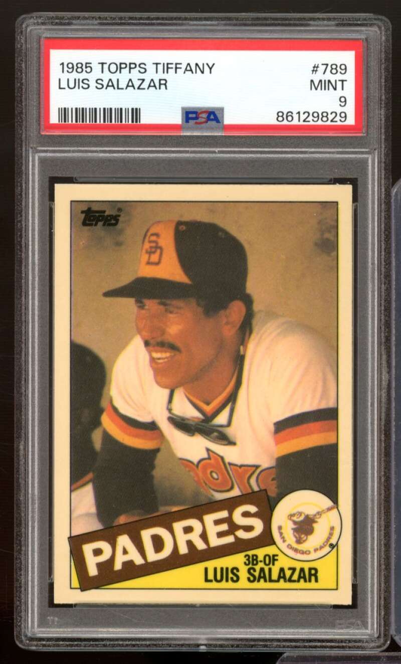 Luis Salazar Card 1985 Topps Tiffany #789 PSA 9 Image 1