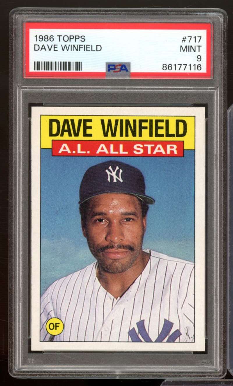 Dave Winfield Card 1986 Topps #717 PSA 9 Image 1