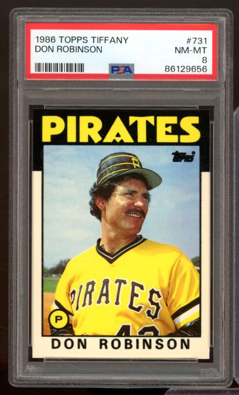 Don Robinson Card 1986 Topps Tiffany #731 PSA 8 Image 1