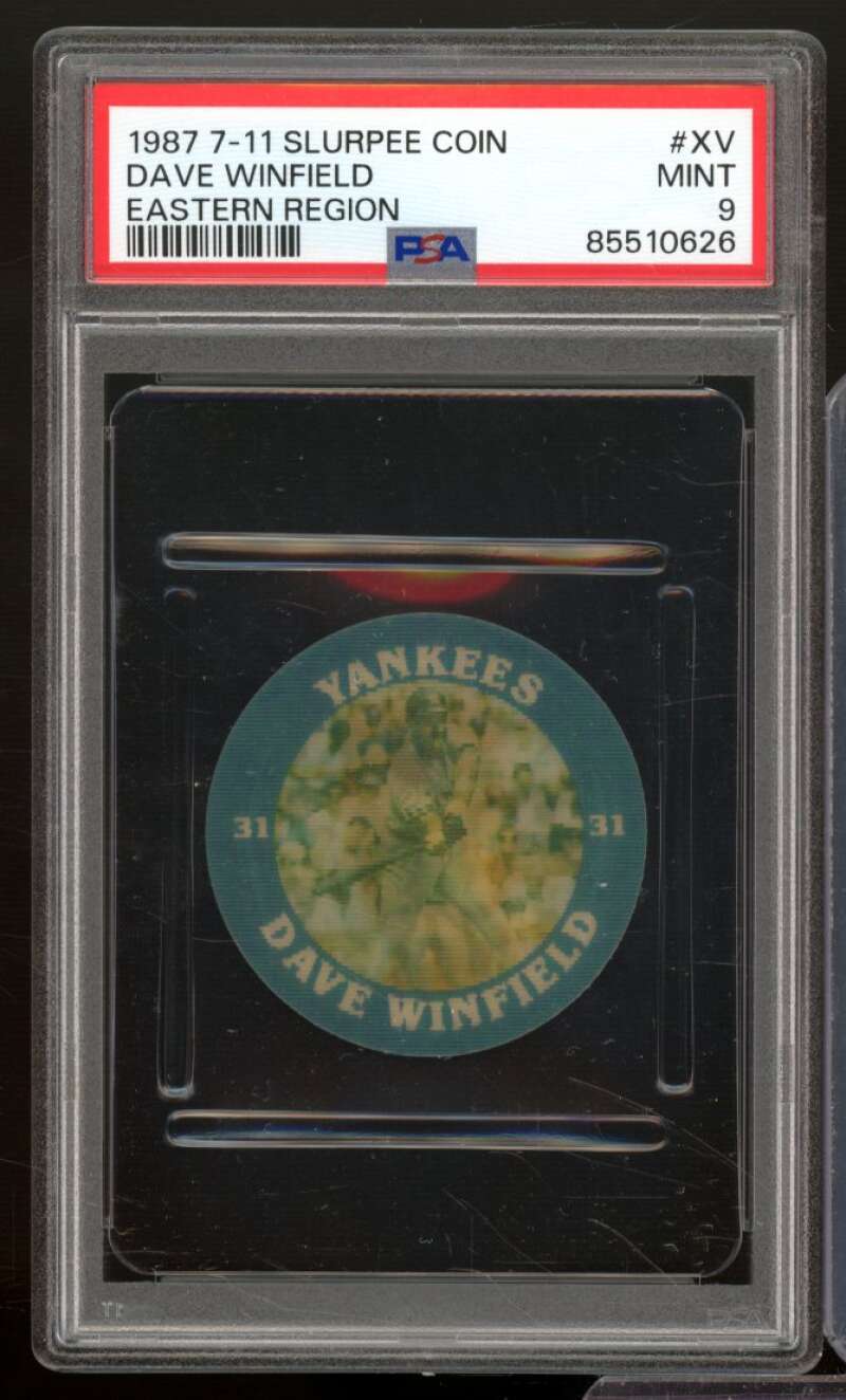 Dave Winfield Card 1987 7-11 Slurpee Coin #Xv PSA 9 Image 1