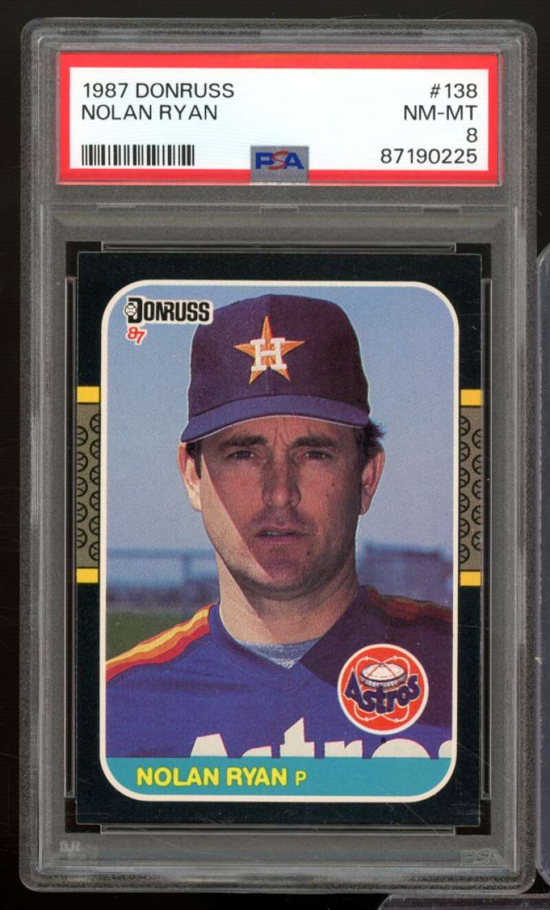 Nolan Ryan Card 1987 Donruss #138 PSA 8 Image 1