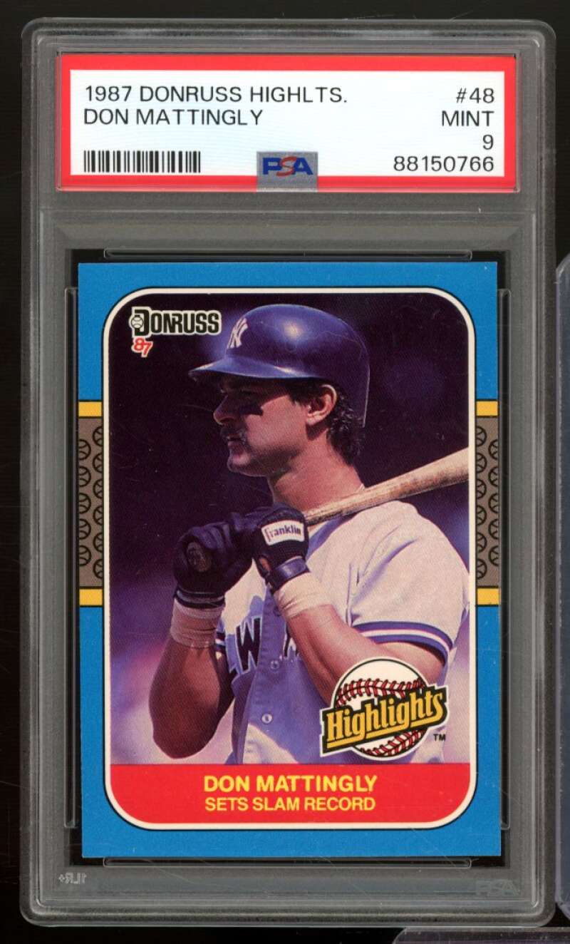 Don Mattingly Card 1987 Donruss Highlights #48 PSA 9 Image 1