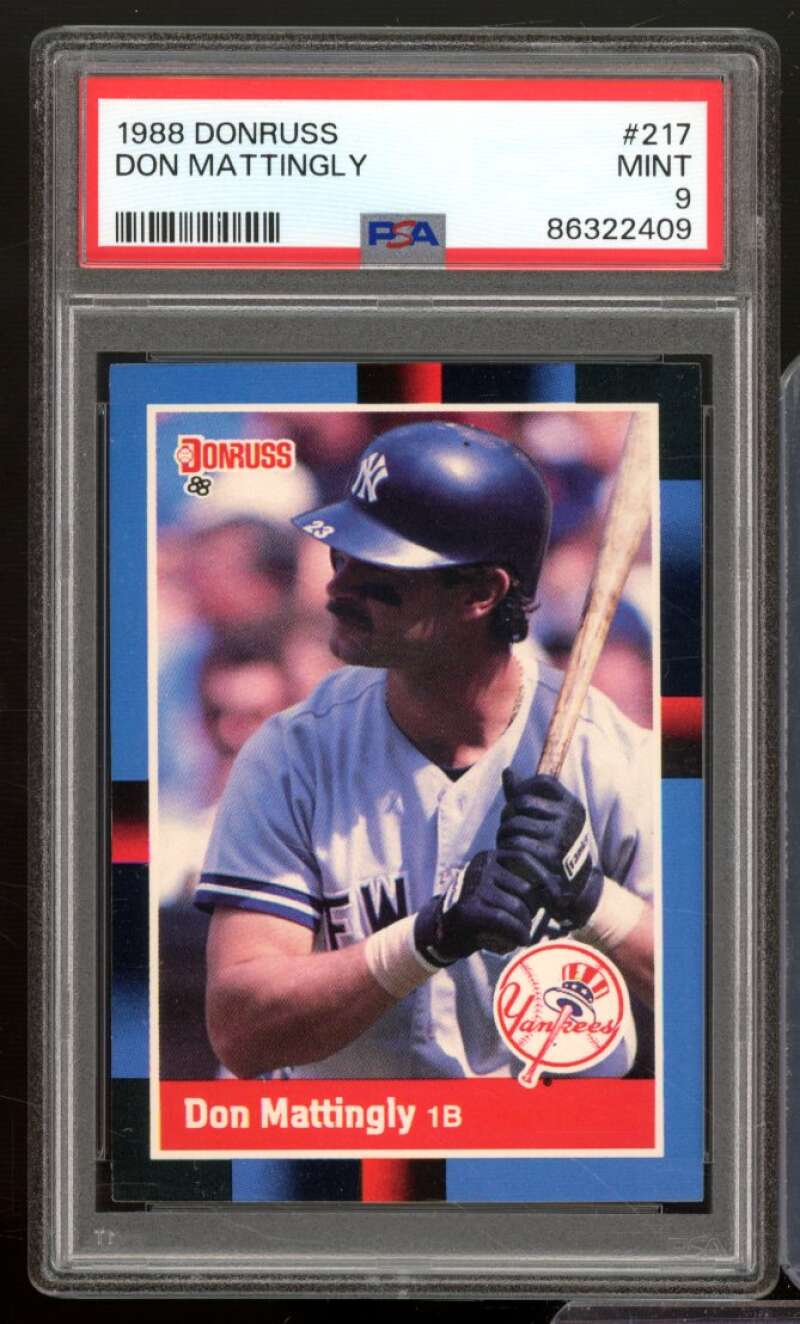 Don Mattingly Card 1988 Donruss #217 PSA 9 Image 1