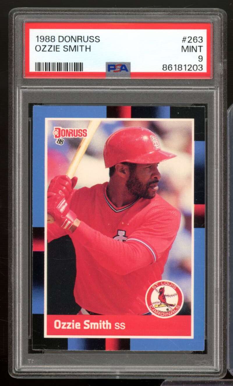 Ozzie Smith Card 1988 Donruss #263 PSA 9 Image 1