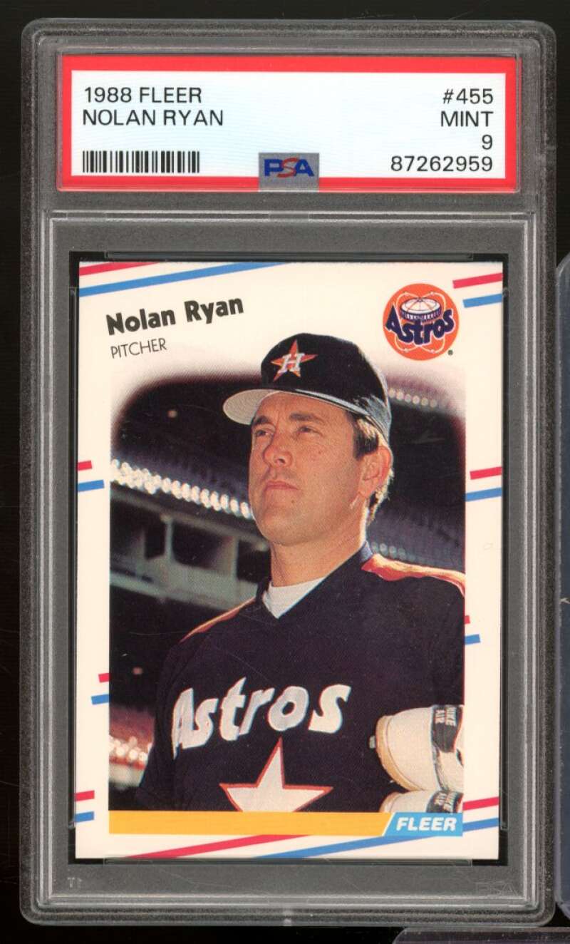 Nolan Ryan Card 1988 Fleer #455 PSA 9 Image 1