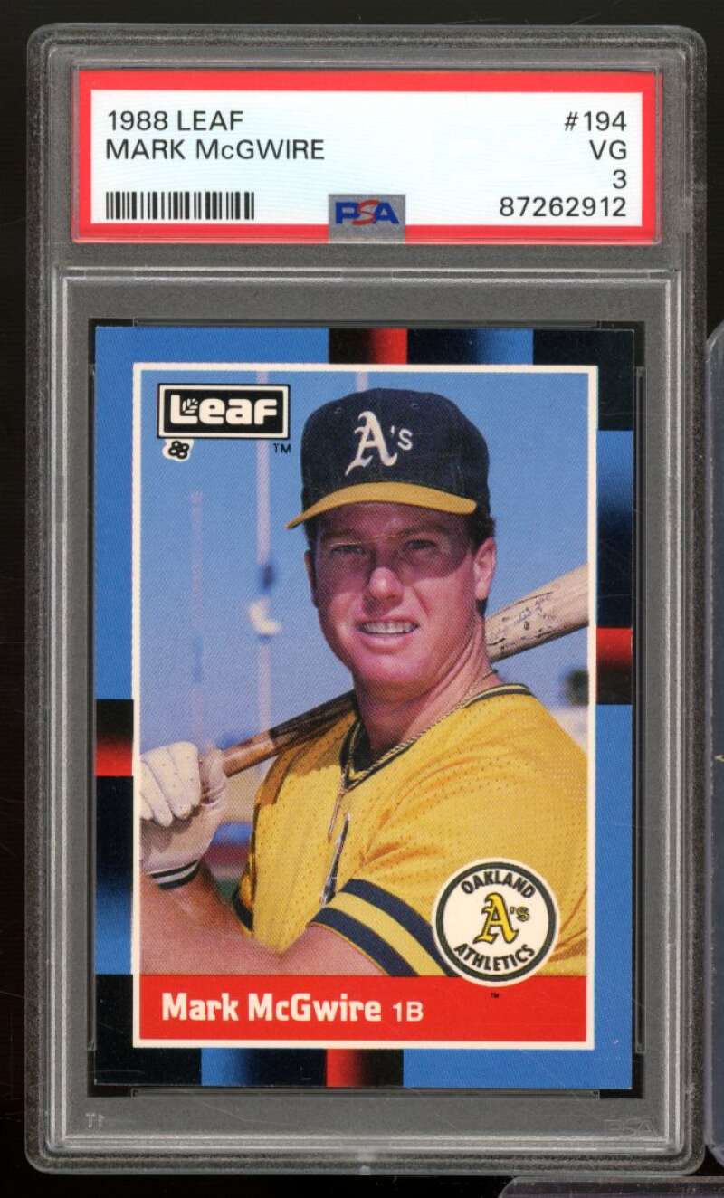 Mark McGwire Card 1988 Leaf #194 PSA 3 Image 1