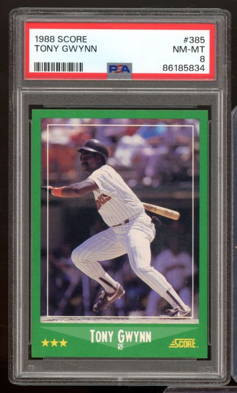 Tony Gwynn Card 1988 Score #385 PSA 8 Image 1