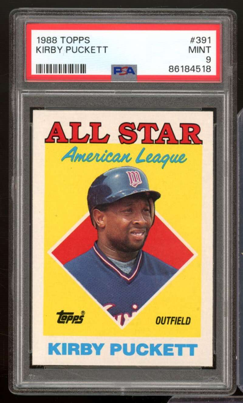 Kirby Puckett Card 1988 Topps #391 PSA 9 Image 1