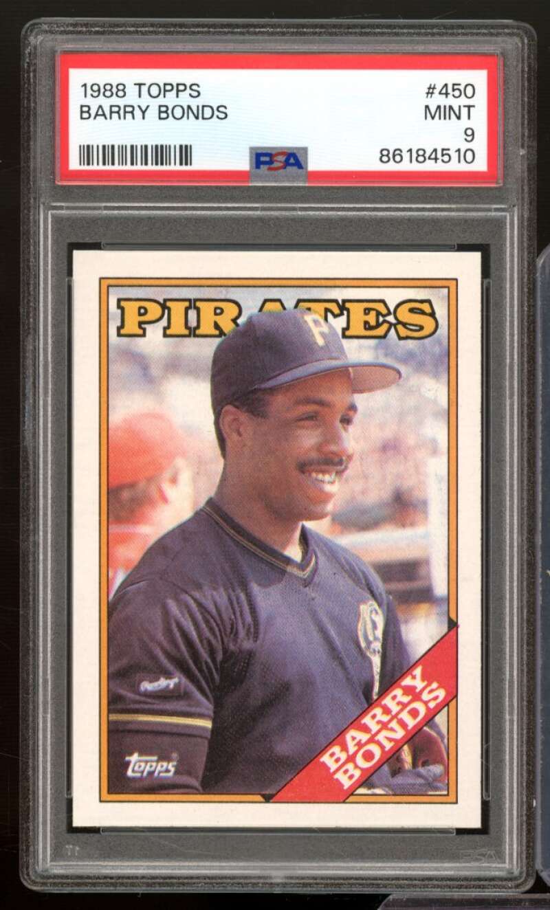 Barry Bonds Card 1988 Topps #450 PSA 9 Image 1