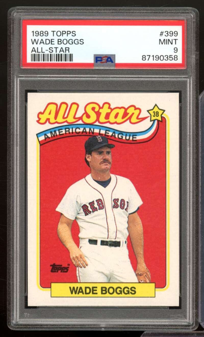 Wade Boggs Card 1989 Topps #399 PSA 9 Image 1