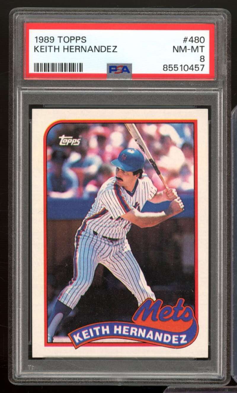 Keith Hernandez Card 1989 Topps #480 PSA 8 Image 1