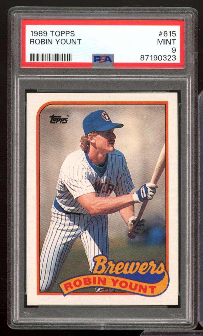 Robin Yount Card 1989 Topps #615 PSA 9 Image 1