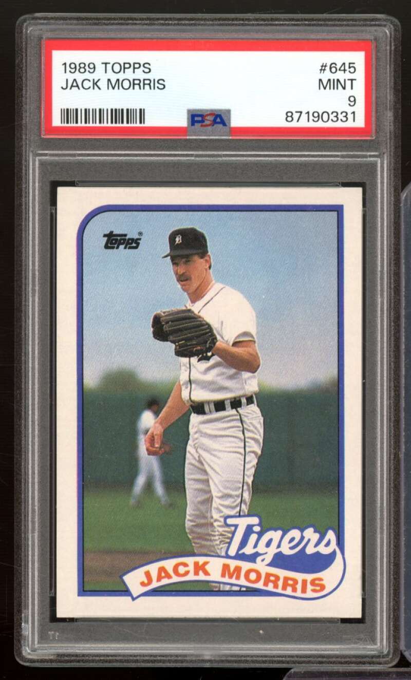 Jack Morris Card 1989 Topps #645 PSA 9 Image 1