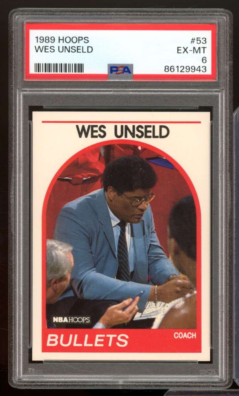 Wes Unseld Card 1989-90 Hoops #53 PSA 6 Image 1