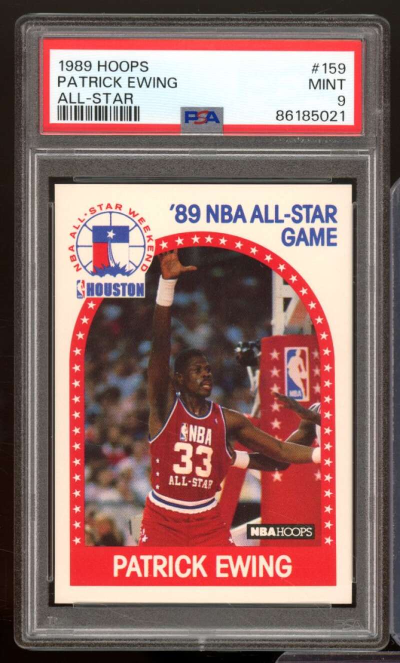 Patrick Ewing Card 1989-90 Hoops All-Star #159 PSA 9 Image 1