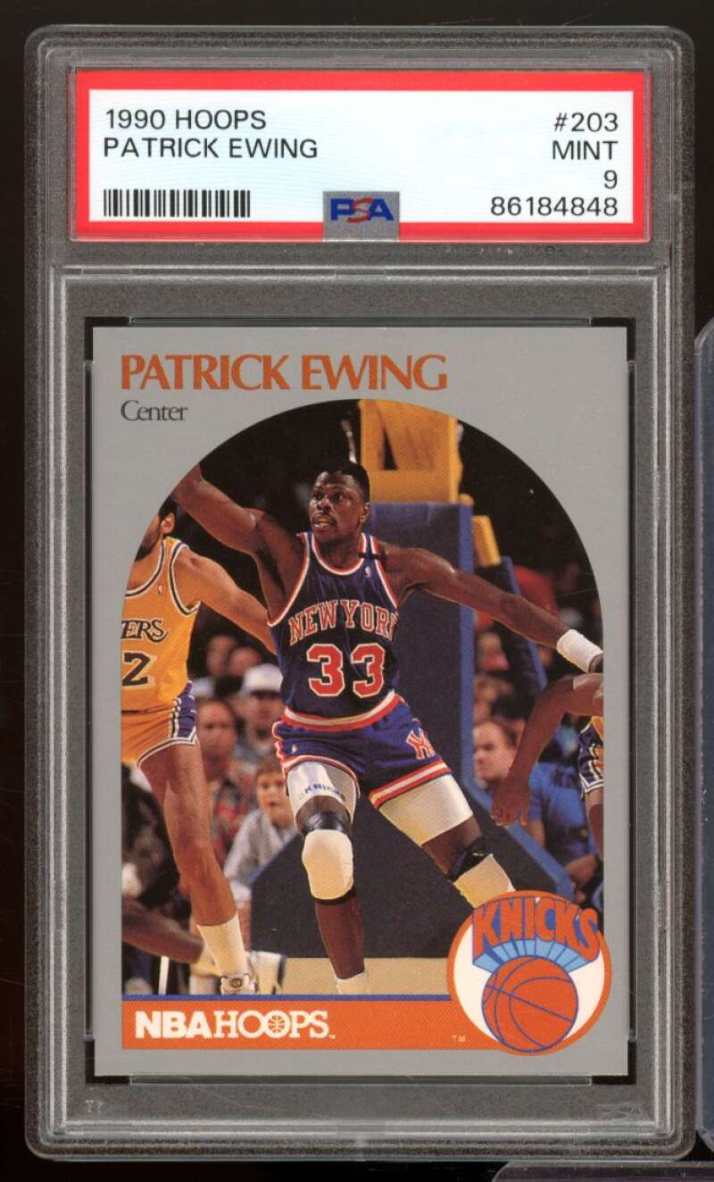 Patrick Ewing Card 1990-91 Hoops #203 PSA 9 Image 1