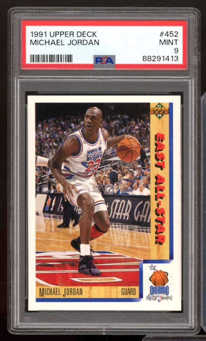 Michael Jordan Card 1991-92 Upper Deck #452 PSA 9 Image 1