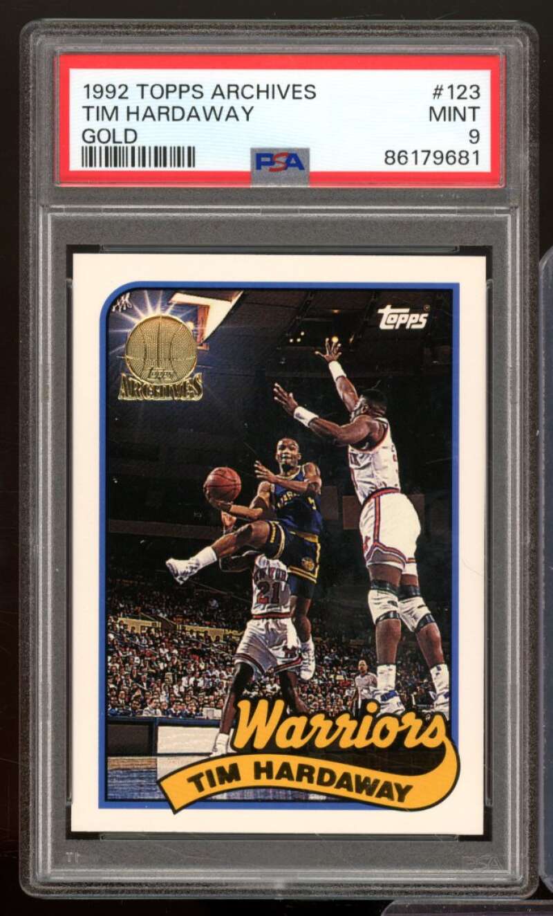 Tim Hardaway Card 1992-93 Topps Archives Gold #123 PSA 9 Image 1