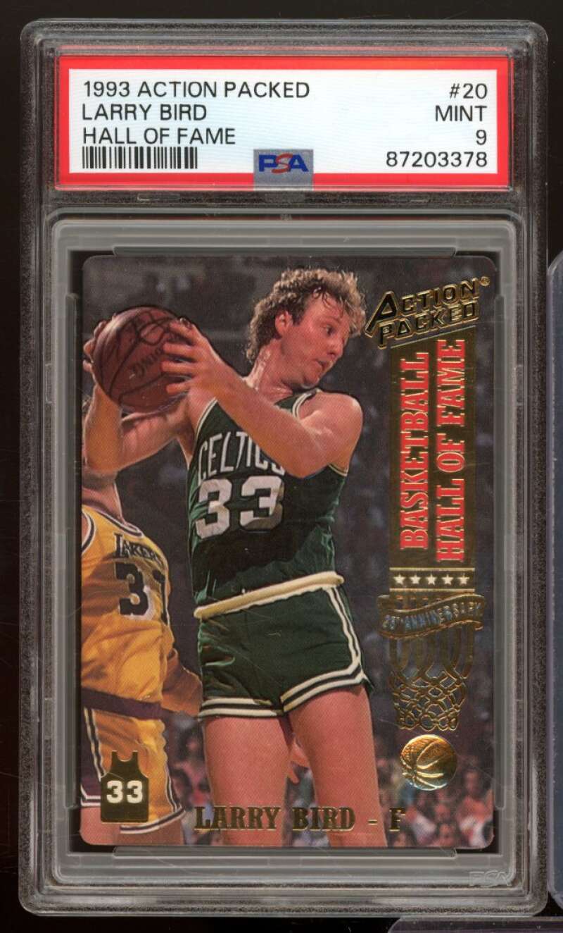 Larry Bird Card 1993 Action Packed #20 PSA 9 Image 1