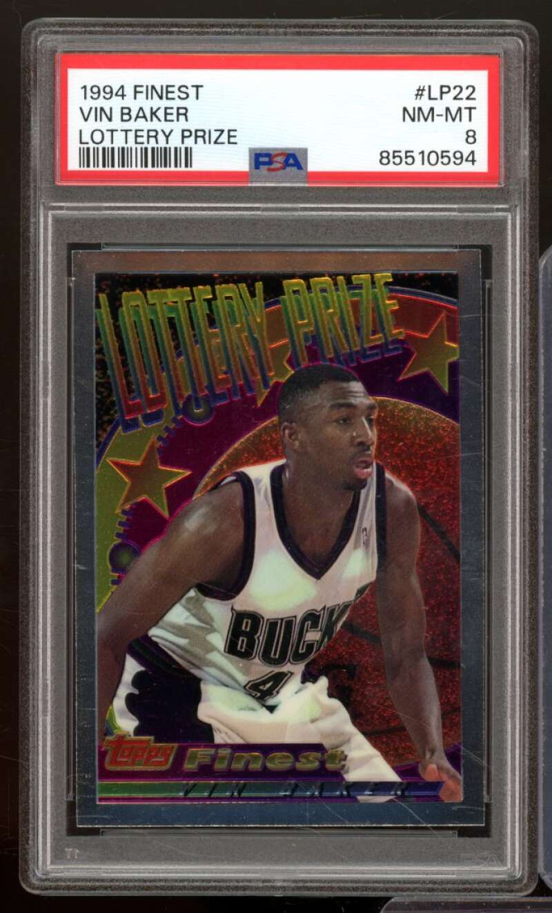 Vin Baker Card 1994-95 Finest #LP22 PSA 8 Image 1