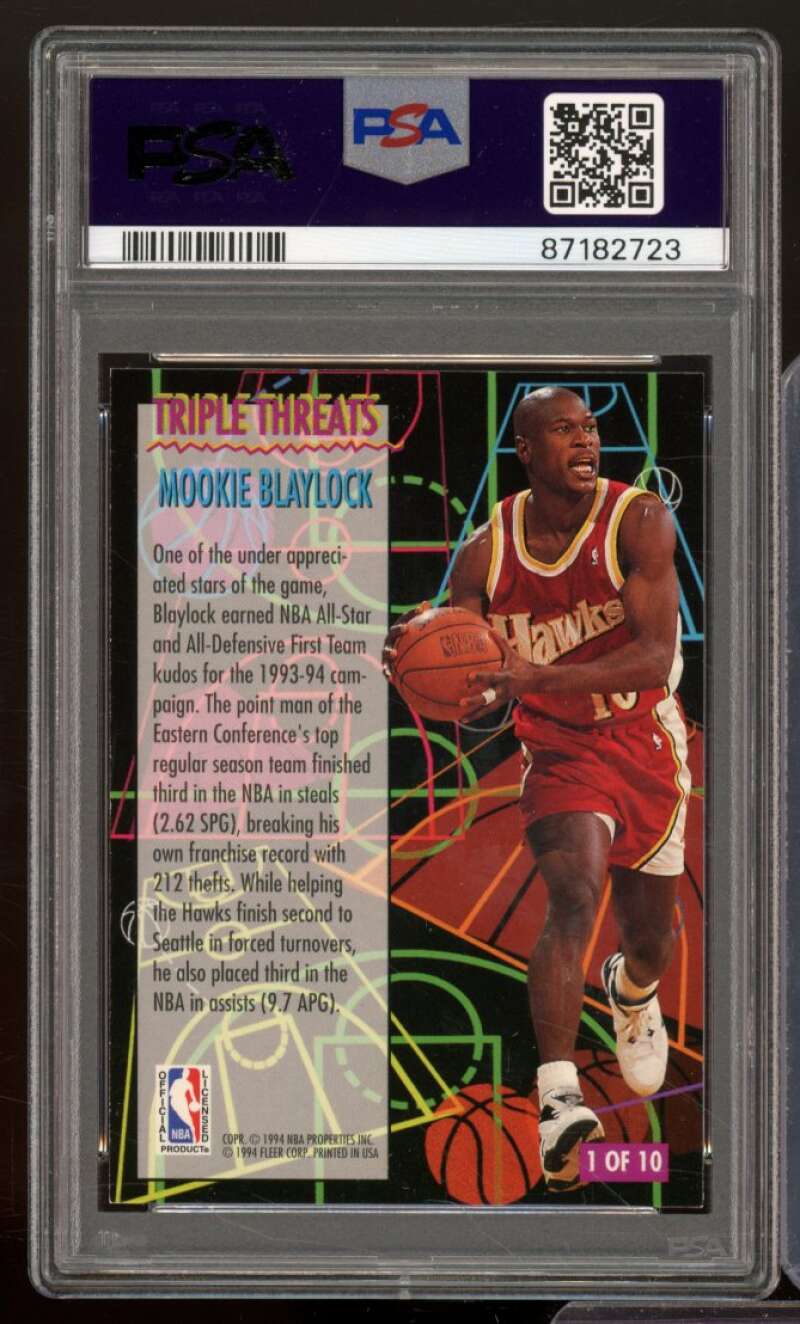 Mookie Blaylock Card 1994-95 Fleer #1 PSA 8.5 Image 2