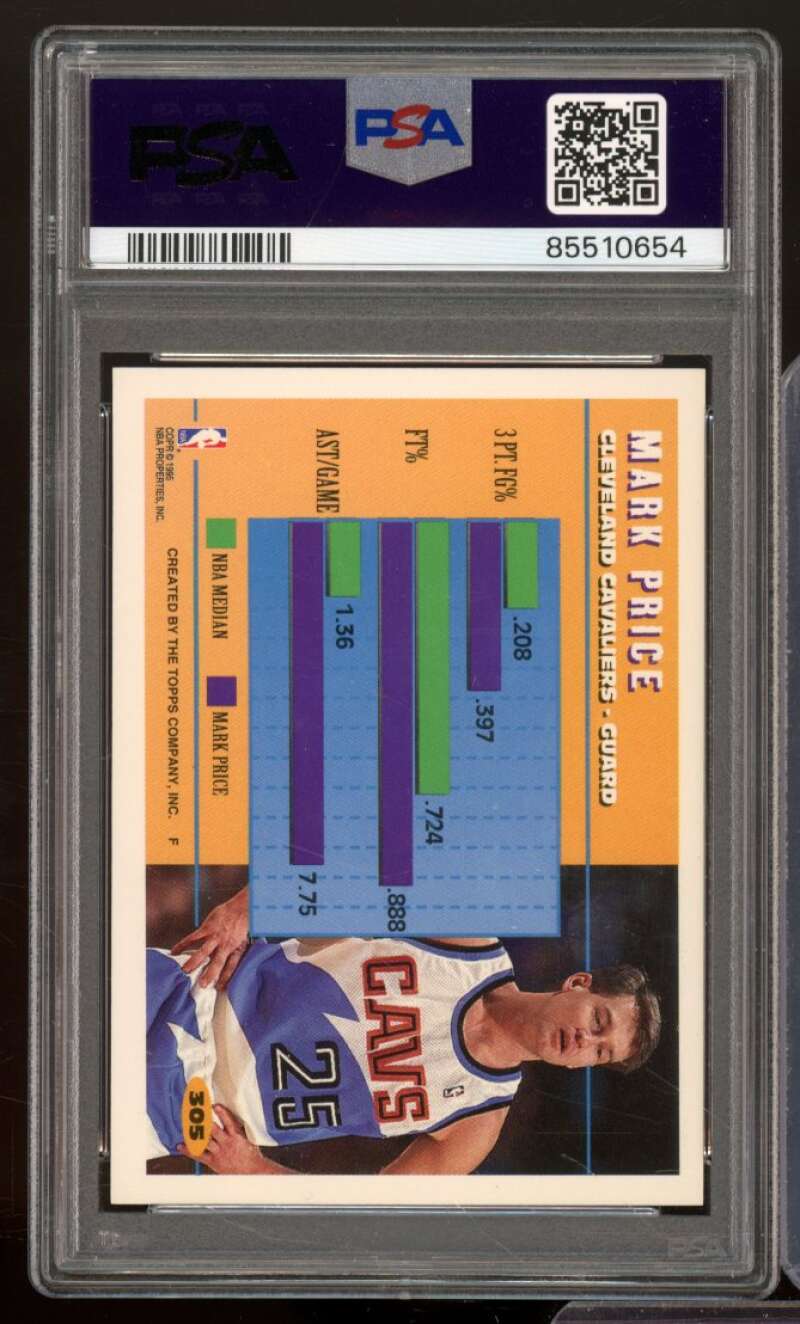 Mark Price Card 1994-95 Topps Spectralight #305 PSA 8 Image 2