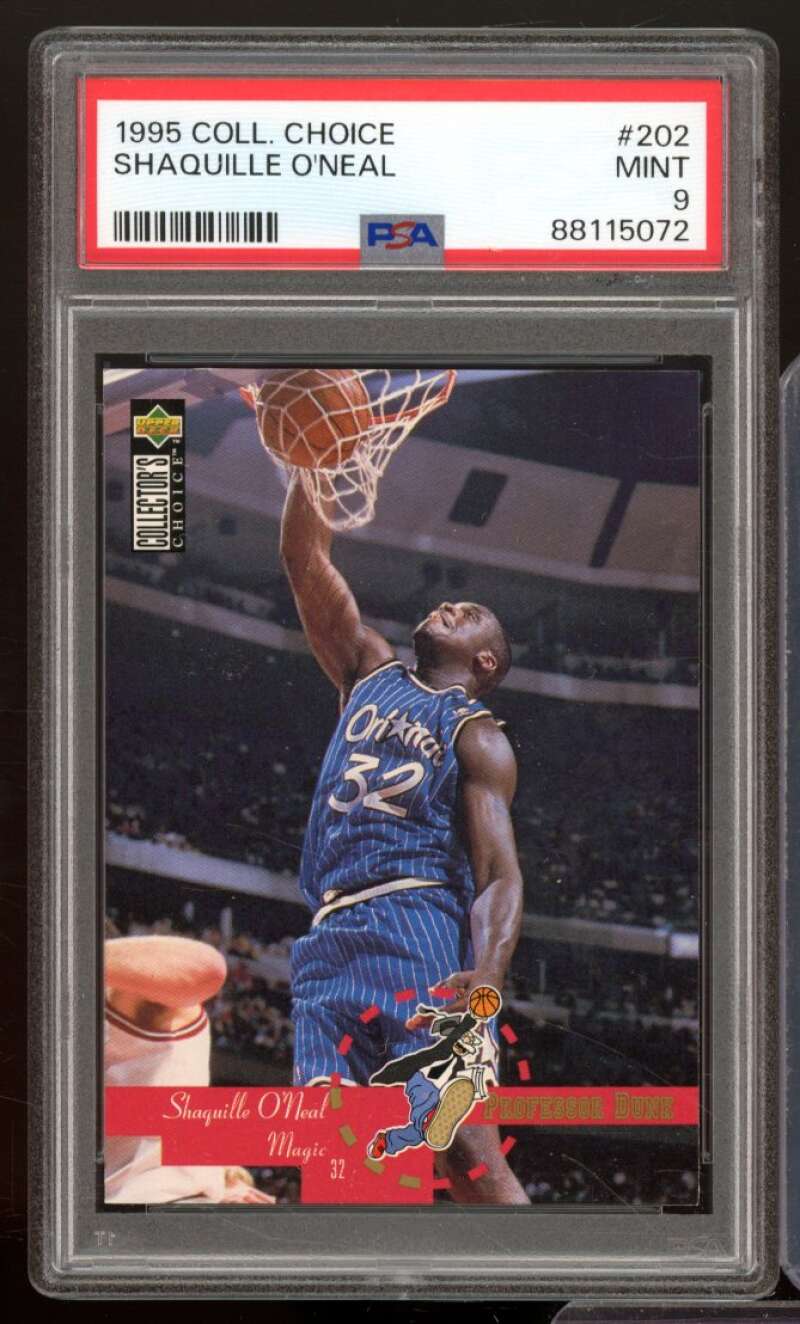 Shaquille O'Neal Card 1995-96 Collector's Choice #202 PSA 9 Image 1