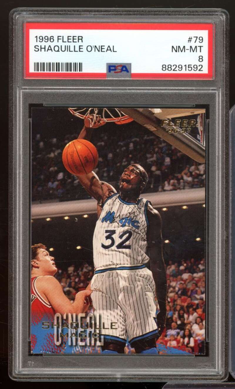 Shaquille O'Neal Card 1996-97 Fleer #79 PSA 8 Image 1