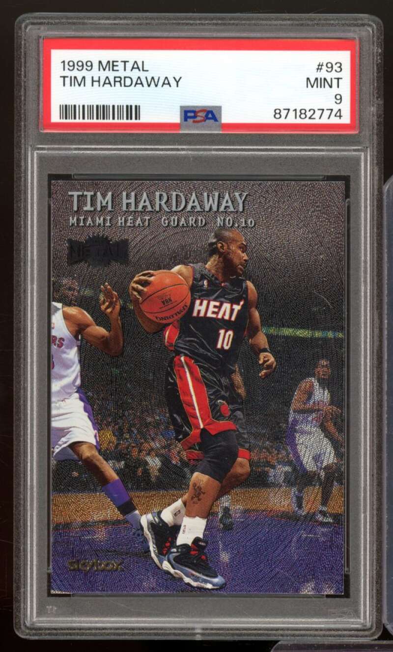 Tim Hardaway Card 1999-00 Metal #93 PSA 9 Image 1