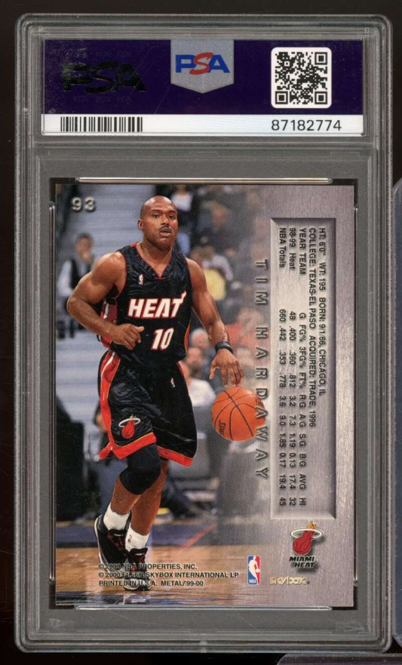 Tim Hardaway Card 1999-00 Metal #93 PSA 9 Image 2