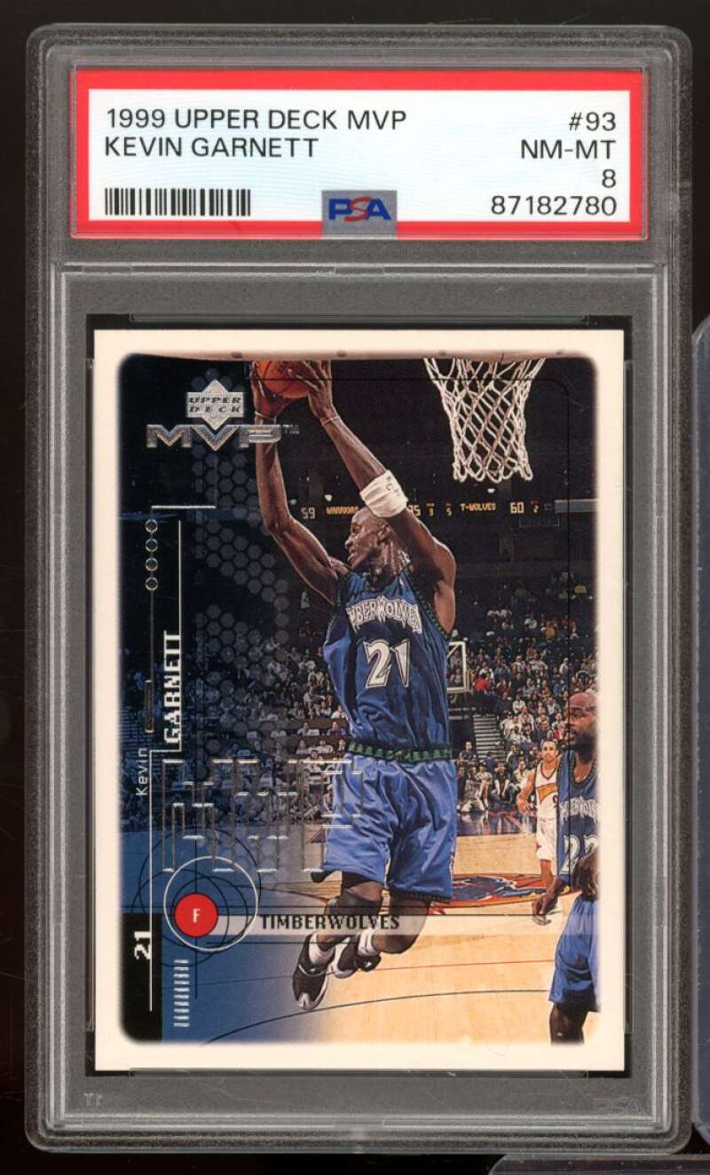 Kevin Garnett Card 1999-00 Upper Deck MVP #93 PSA 8 Image 1