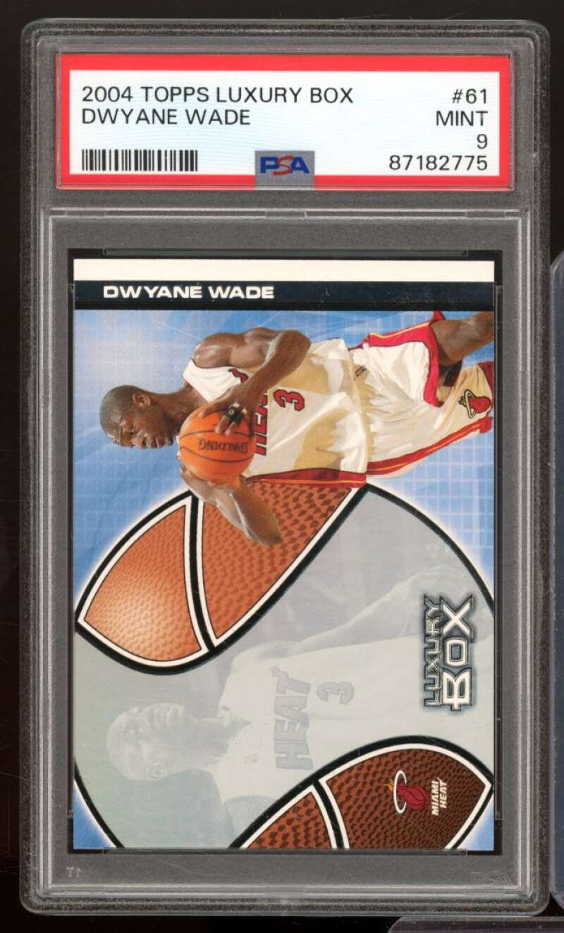 Dwyane Wade Card 2004-05 Topps Luxury Box #61 PSA 9 Image 1