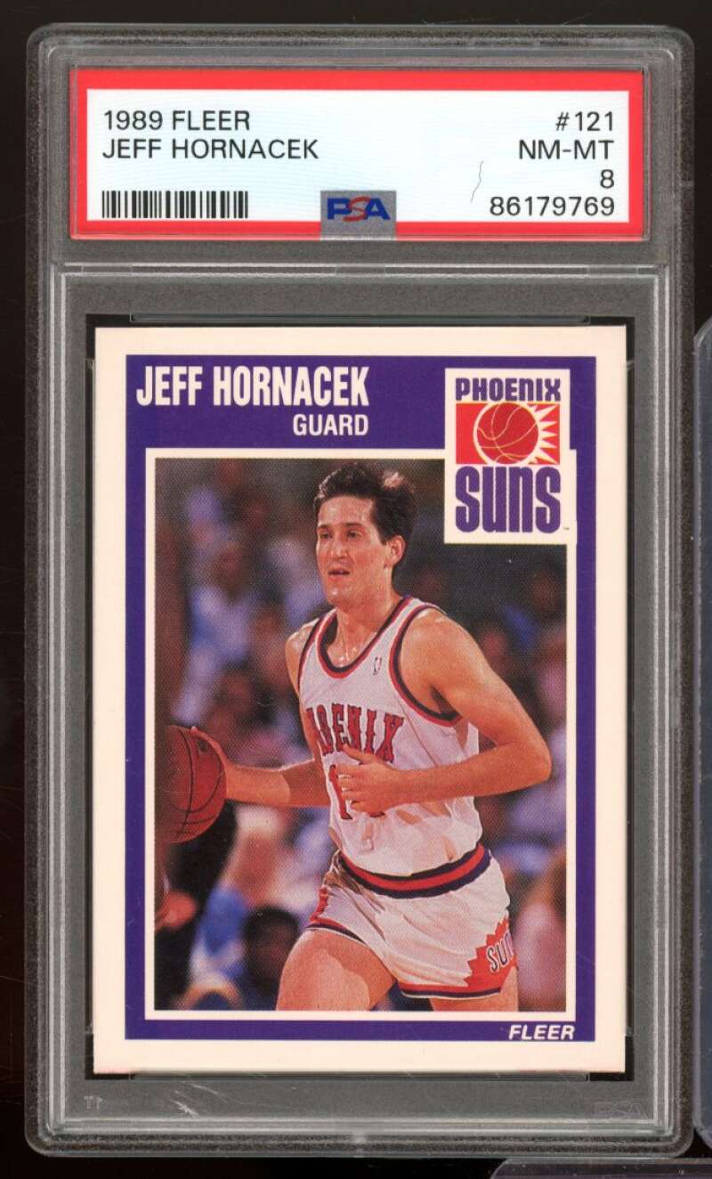 Jeff Hornacek Rookie Card 1989-90 Fleer #121 PSA 8 Image 1