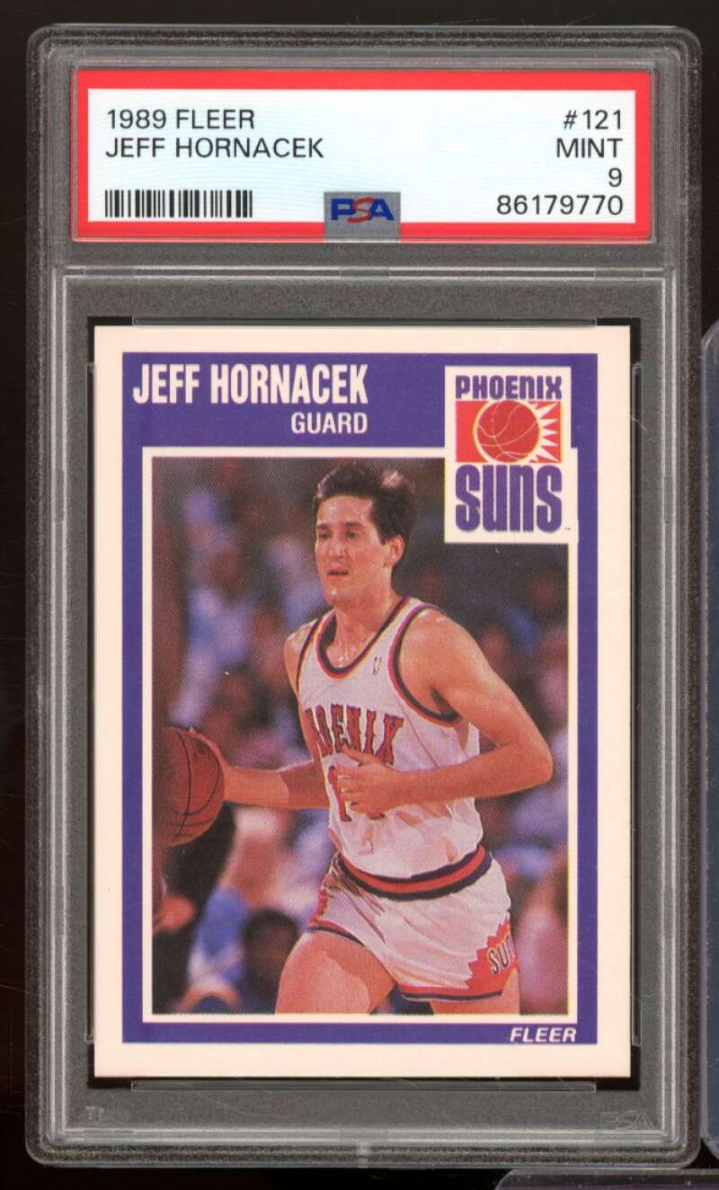 Jeff Hornacek Rookie Card 1989-90 Fleer #121 PSA 9 Image 1