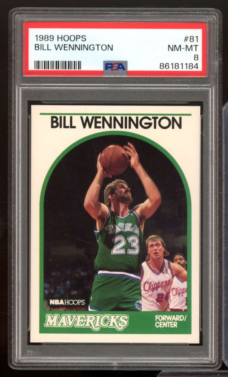 Bill Wennington Rookie Card 1989-90 Hoops #81 PSA 8 Image 1