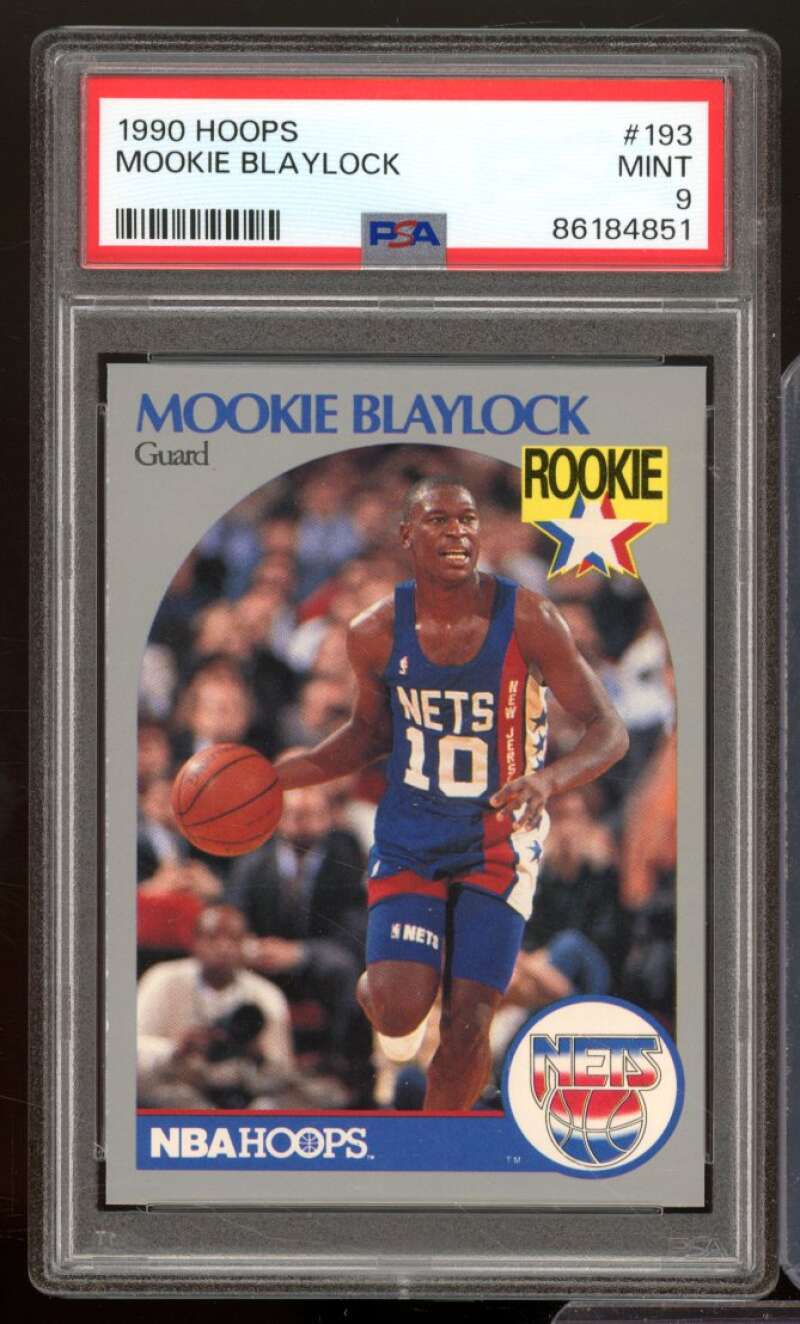 Mookie Blaylock Rookie Card 1990-91 Hoops #193 PSA 9 Image 1