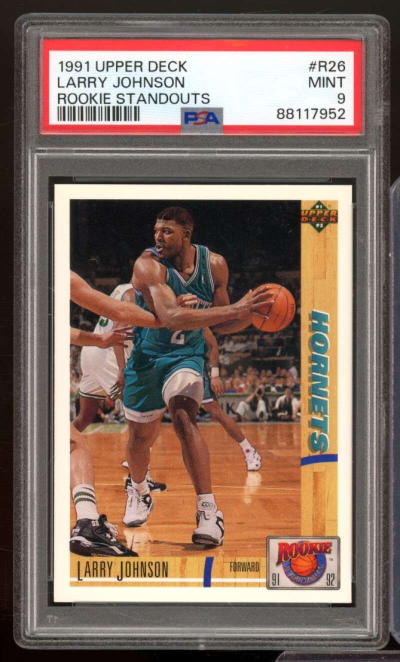 Larry Johnson Rookie Card 1991-92 Upper Deck #R26 PSA 9 Image 1