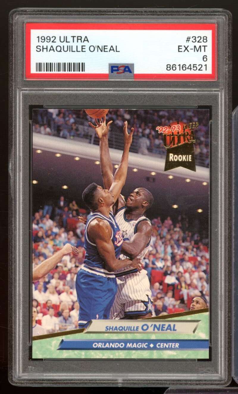 Shaquille O'Neal Rookie Card 1992-93 Ultra #328 PSA 6 Image 1