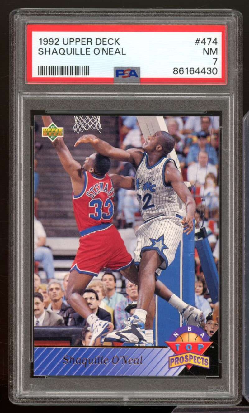 Shaquille O'Neal Rookie Card 1992-93 Upper Deck #474 PSA 7 Image 1