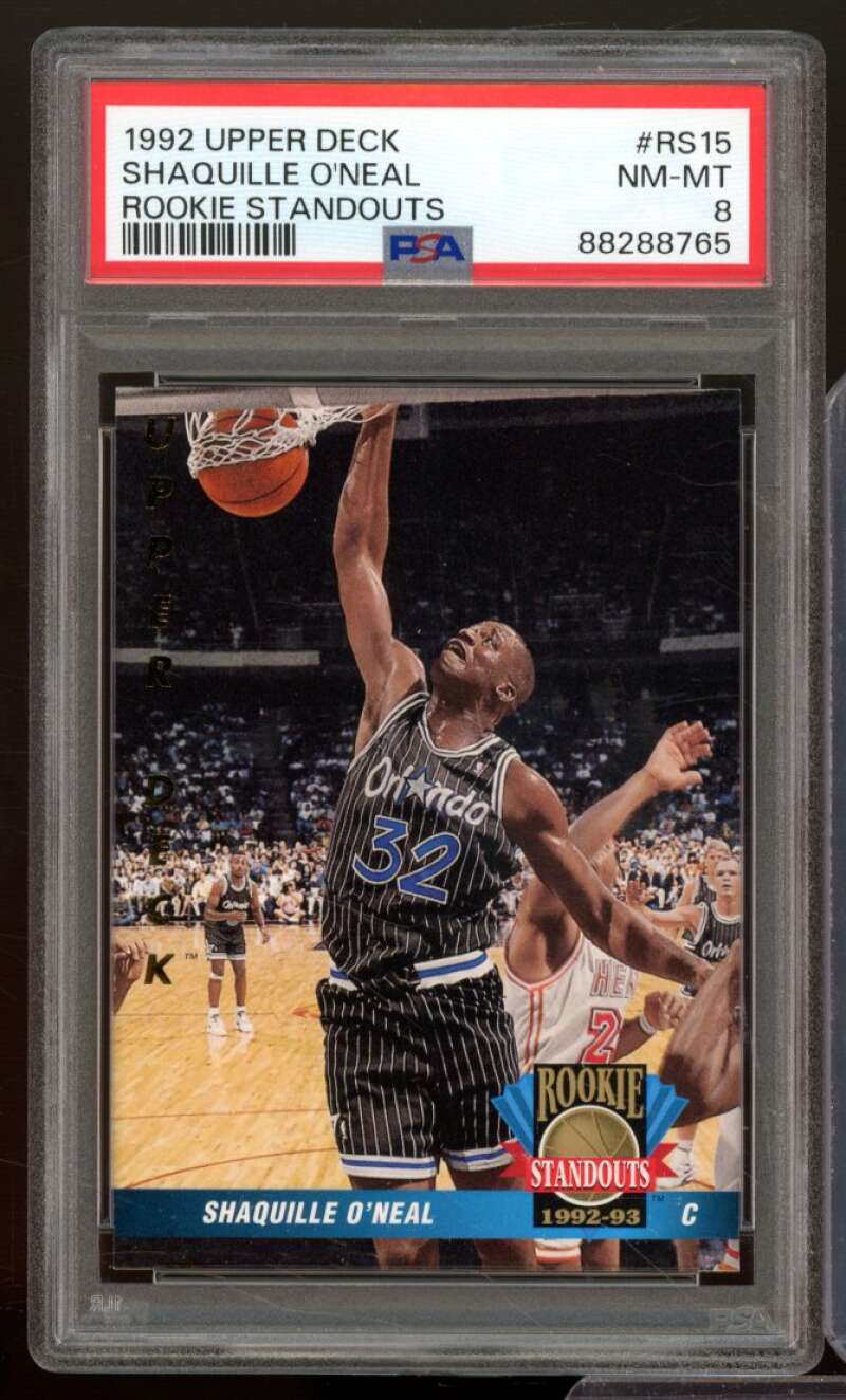 Shaquille O'Neal Rookie Card 1992-93 Upper Deck #RS15 PSA 8 Image 1