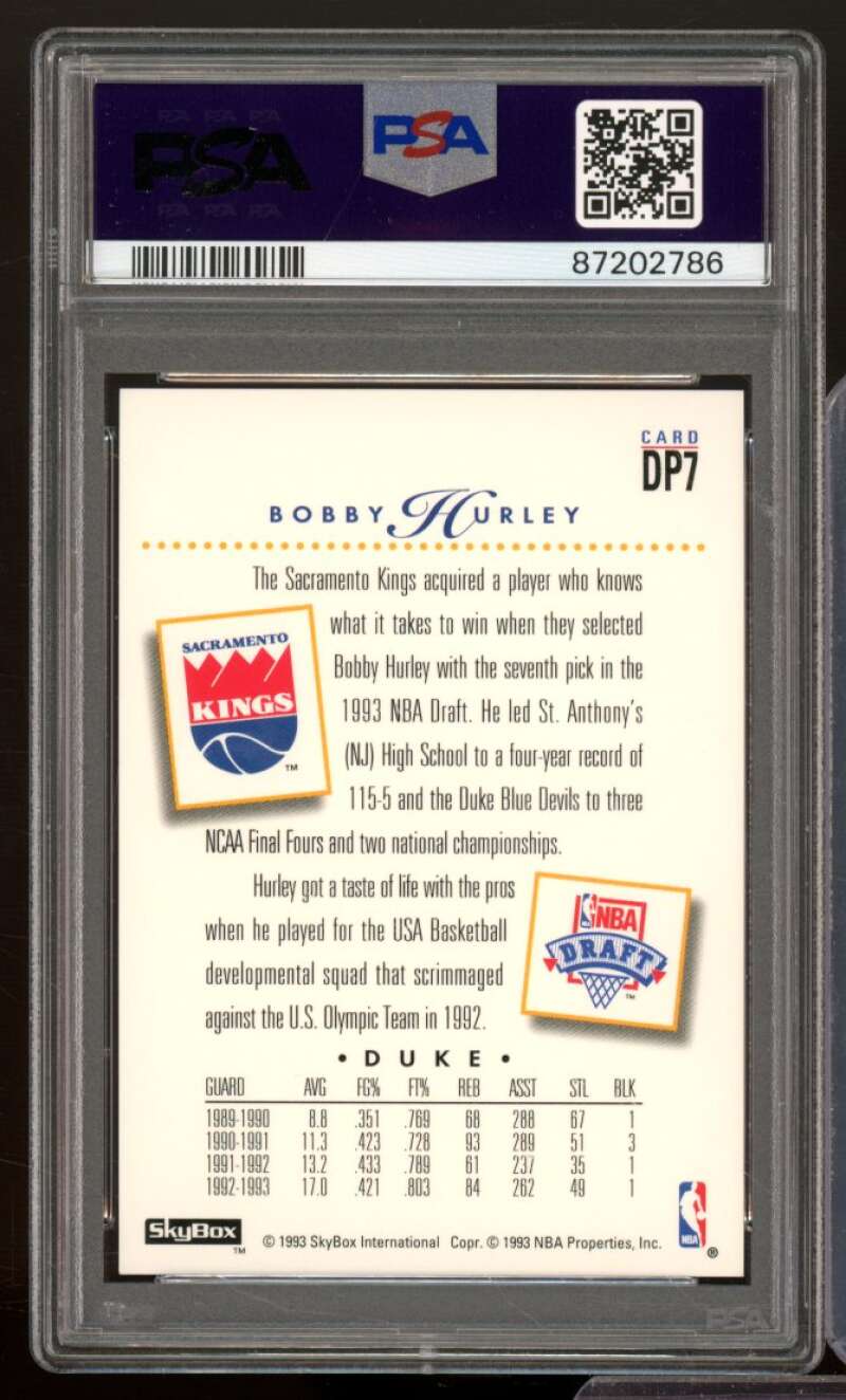 Bobby Hurley Rookie Card 1993-94 SkyBox Premium #DP7 PSA 5 Image 2