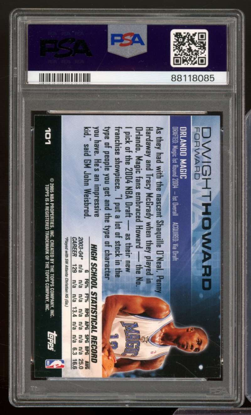 Dwight Howard Rookie Card 2004-05 Topps Luxury Box #101 PSA 9 Image 2